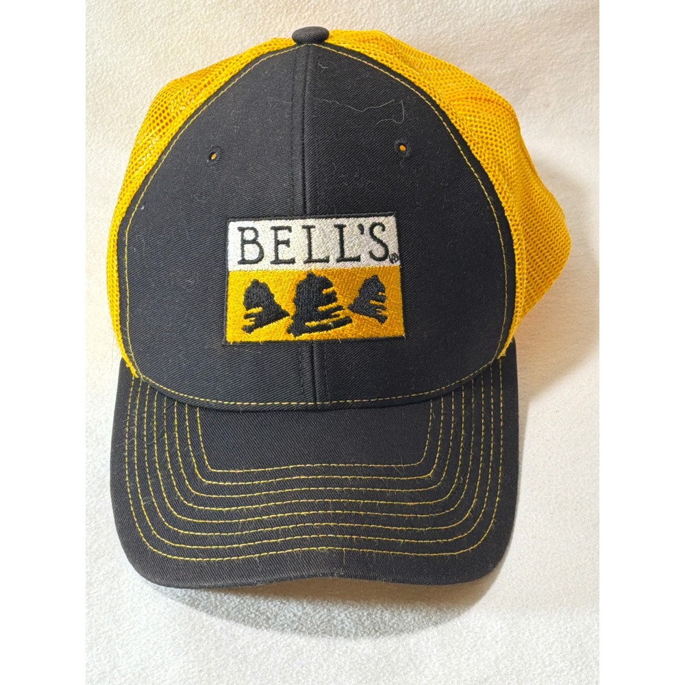 Bells Brewery Richardson 112 Trucker Hat Black Yellow Inspired Brewing Snapback